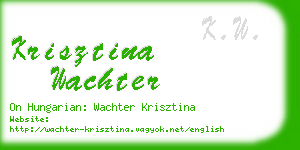 krisztina wachter business card